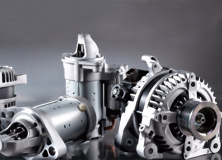 Autojen pieni moottorin staattori ja roottorin ydin